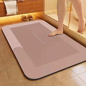 A Diatom Mud Non-slip Bathroom Mat Suitable for Bedroom, Living Room, Dining Room, Kitchen, Bathroom, Entrance and Laundry Room