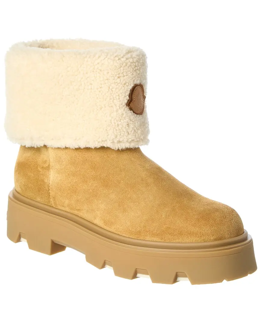 Moncler Aurea Mid Suede & Shearling Boot