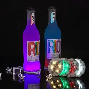 LED Cocktail Coaster | Glowing Adhesive Cup Light for Bar Nights（Whiskey Glass LED Glow Pad） whiskey kit