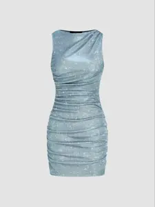 Women's Sexy Slim-Fit Backless Dress, All-Over Print Design, New Fashion Short Skirt, Trendy and Stylish for Women