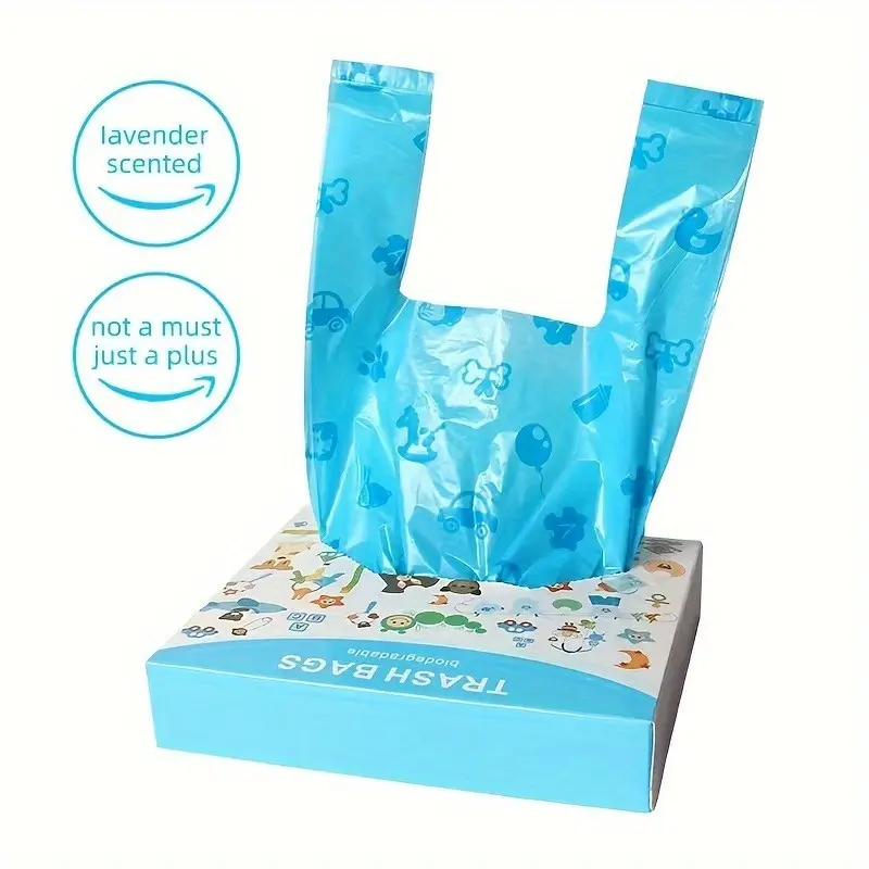 100pcs High-Quality Diaper Garbage Bag, Durable Trash Bag, Plastic Trash Bags - Perfect for Bedroom, Kitchen, Garden, and Car Trash!
