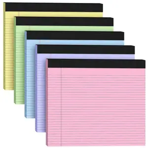 6-Pack Colored Legal Pads – 11" x 9.5" Landscape, College Ruled, 80GSM | 30 Sheets Each