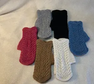 100% Alpaca Scallop Lace Fingerless Gloves/Alpaca Fingerless Gloves/Fingerless Gloves