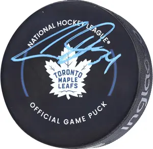 Auston Matthews Toronto Maple Leafs Autographed Official Game Puck - Fanatics Authentic Certified