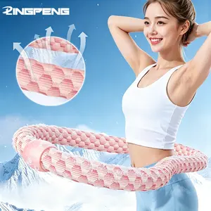 Ice Bean Soft Spring Hula Hoop with Ice Silk Ring, all-season ice silk cooling sensation