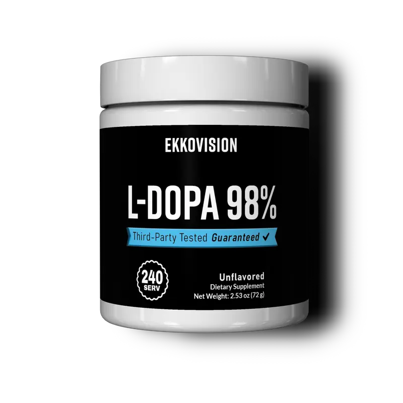 EKKO L-Dopa 98% | Cognitive Support Supplement | 3rd Party Tested Amino Brain
