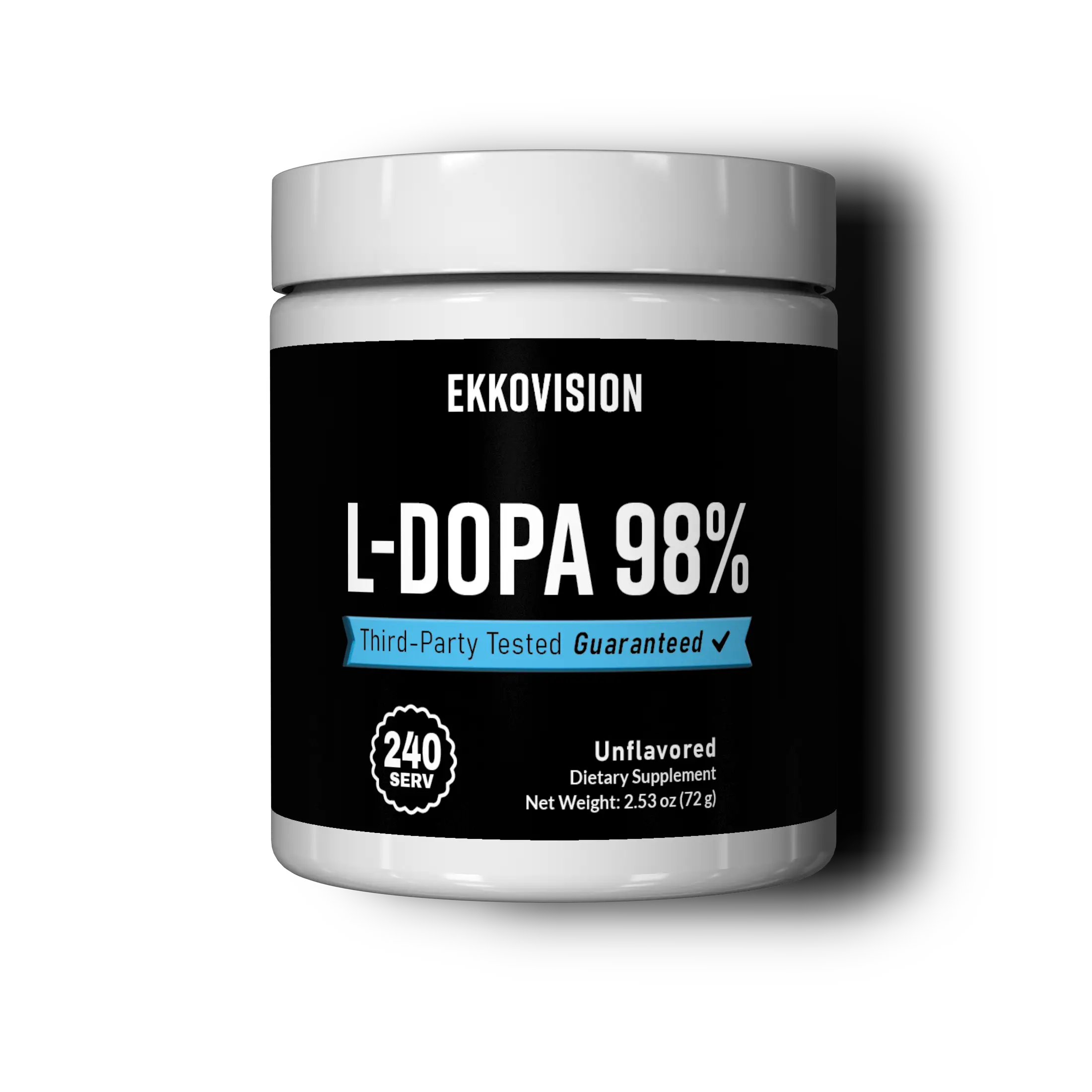 EKKO L-Dopa 98% | Cognitive Support Supplement | 3rd Party Tested Amino Brain