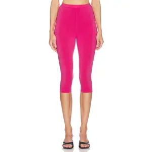 Helsa Beckette Knit Capri in Shocking Pink