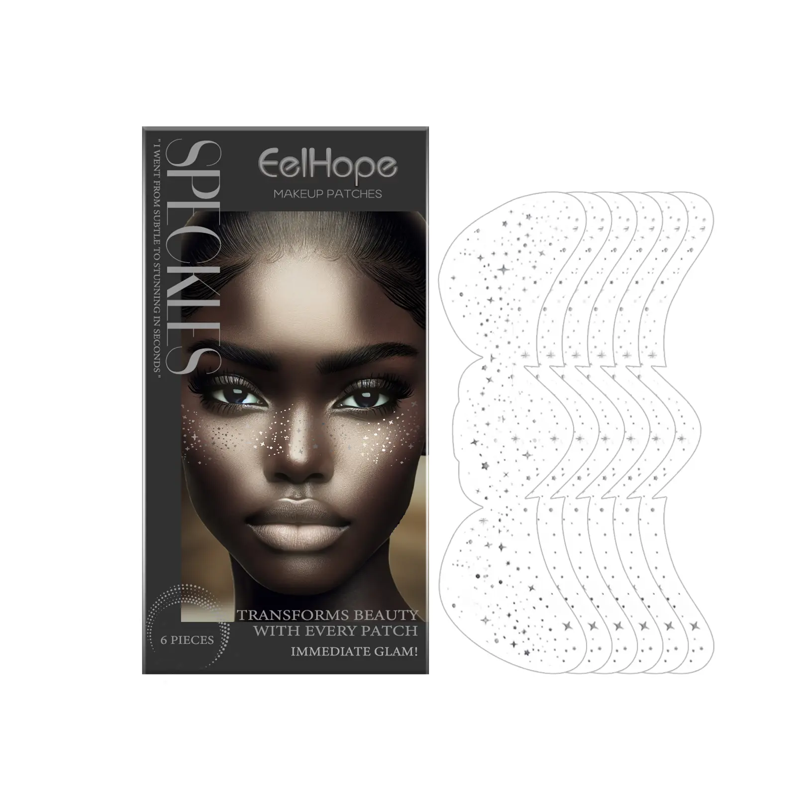 Eelhope Freckle Makeup Patches – Sparkling Freckle Tattoo Stickers for Effortlessly Creating a Freckled Look and Contour