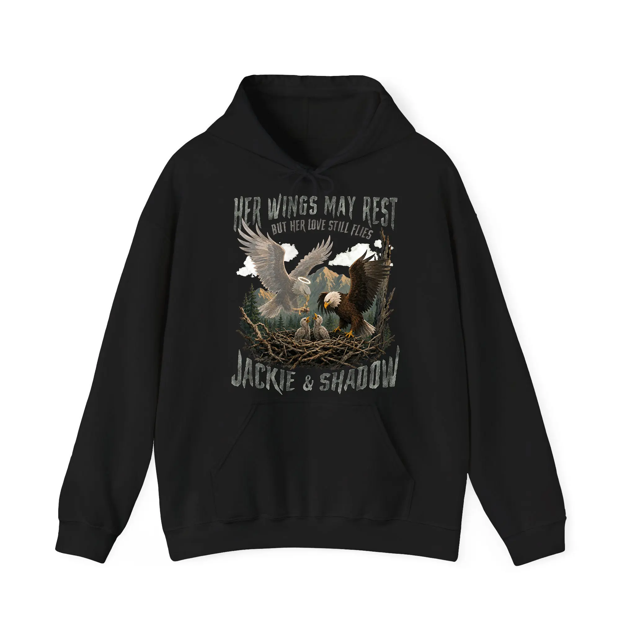 Jackie and Shadow T-Shirt, Bald Eagles Graphic Hoodie, Full Sizes, Full Colors, Unisex Graphic Crewneck, For Men, For Women