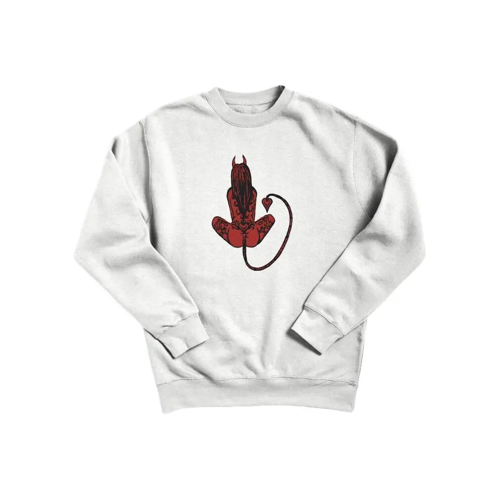 Meru the Succubus Vibrant Graphic Print Unisex Hoodie - Menswear Basic Tops, Loose Cotton Blend Longsleeves Pullover, Round Neck, All-Season Sweatshirt, S-5XL Sizes, Do Not Iron, Vibrant Print
