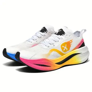 Lightweight Men's & Women's Outdoor Running Shoes with Carbon Plates, Soft TPR Sole & Breathable Mesh - Stability Low-Top Design for Road Marathons, Gym, Fitness Training - All-Season Comfort, Marathon Footwear, Athletic Footwear, Secure Fit, Training