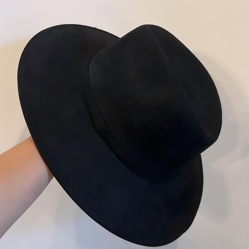 premium classic black fedora, fedora suede hat, fall accessories, fedora hat, boater hat, womens hat, western hats, cowboy hats, Winter Plain