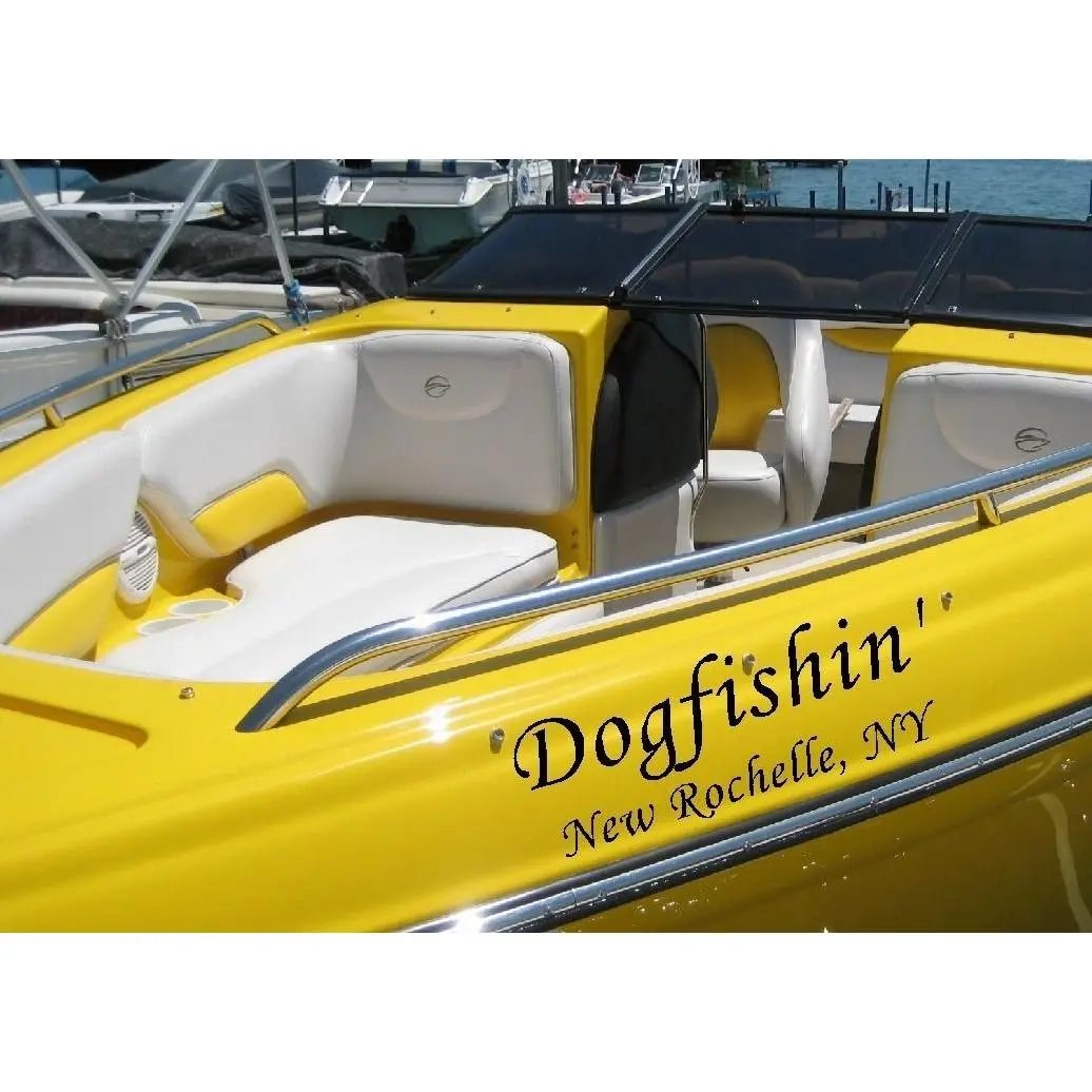 Custom Speed Boat Name & Port of Call  Vinyl Lettering Letters  Decal Sticker