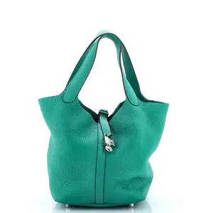 Pre-owned HERMÈS material Bucket Bags Hermes Picotin Lock Bag Clemence MM by Rebag