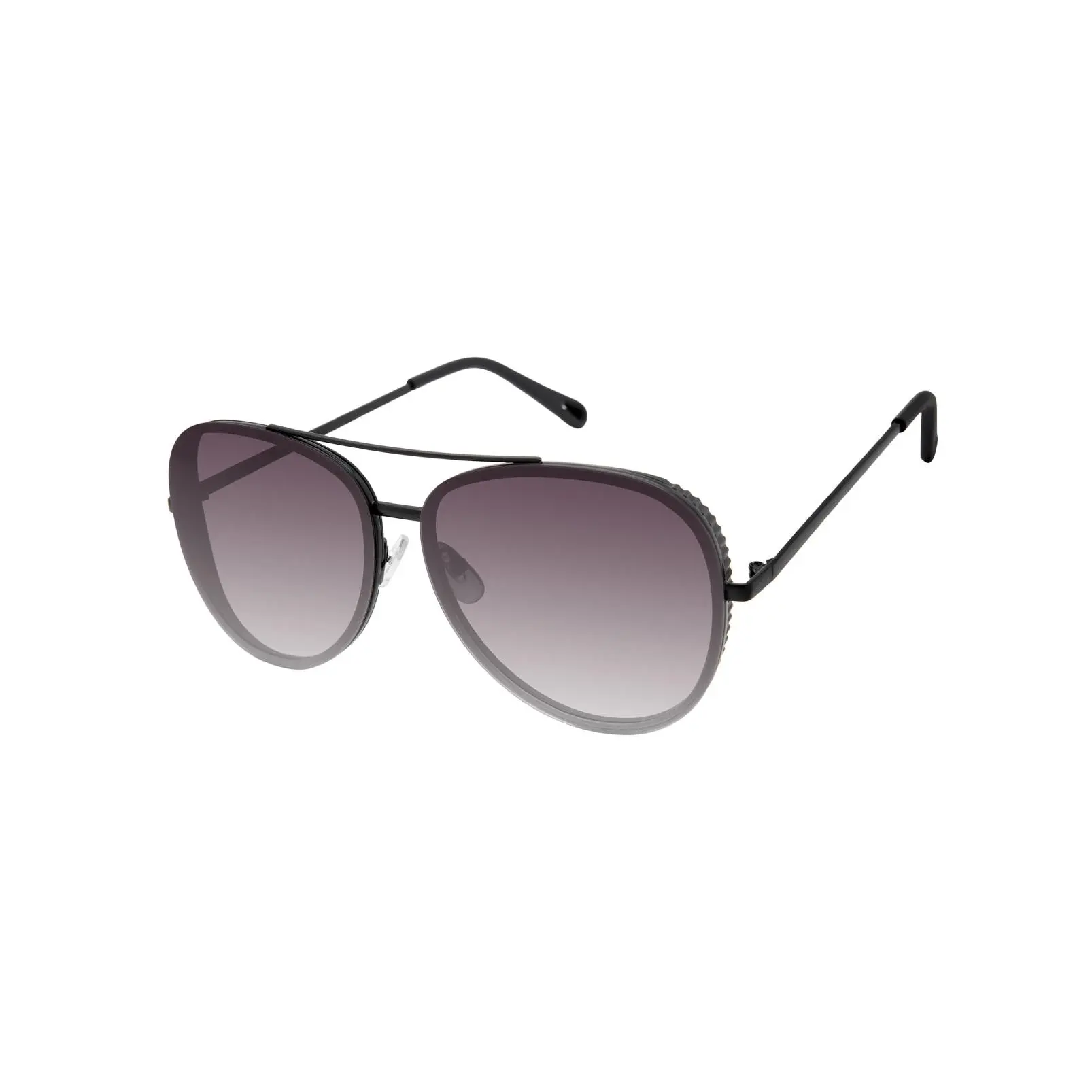 Glam Aviator Pilot Sunglasses in Black Out