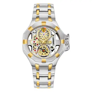 New double-sided hollow bottom watch men's business foreign trade cross-border waterproof luminous watch