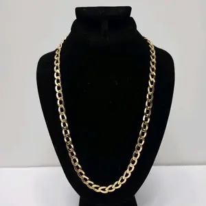 #471. 18K Gold Plated 24" Thick Long Necklace.  For Men and women. Unique,  High quality,  Water Resistant,  Hypoallergenic,  Nickel Free, Every day, Party, Gift idea .