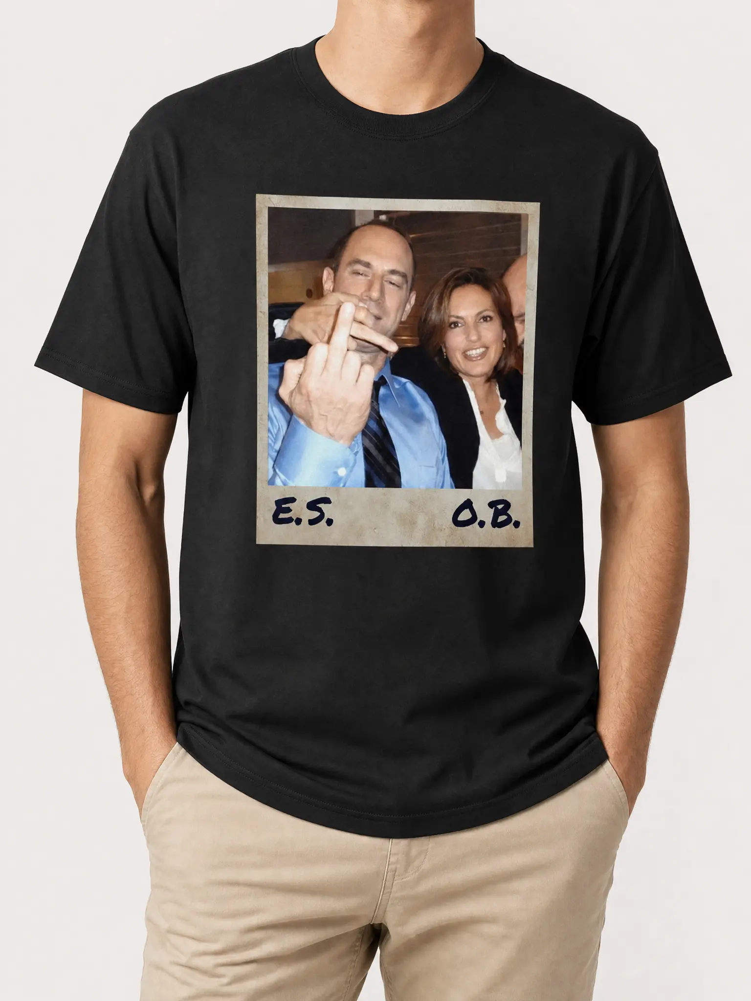 Elliot Stabler And Olivia Benson Shirt Law And Order Shirt Elliot And Olivia Svu Vintage Shirt Cotton Crewneck, Casual Gift Graphic T-Shirt