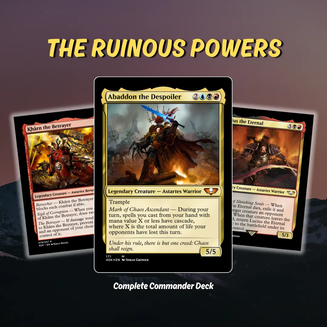 Proxy 100+ Card Commander Deck – The Ruinous Powers deck | Chaos Spell Strategy | Ready to Play EDH | Collector Gift