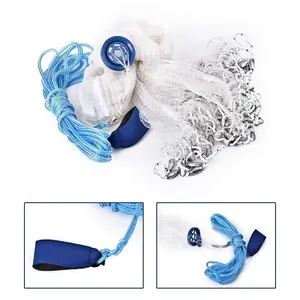 Ringless Hand Throw Fishing Cast Net | Traditional Hand-Spread Spin Net with Rotating Bag