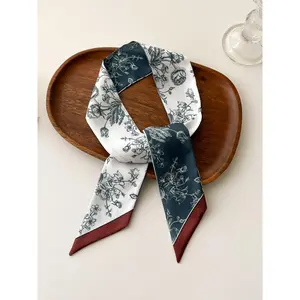 Women's Floral Print Scarf, Fashionable Soft Comfortable Scarf for Daily Wear, Casual Versatile Scarf for Women & Girls