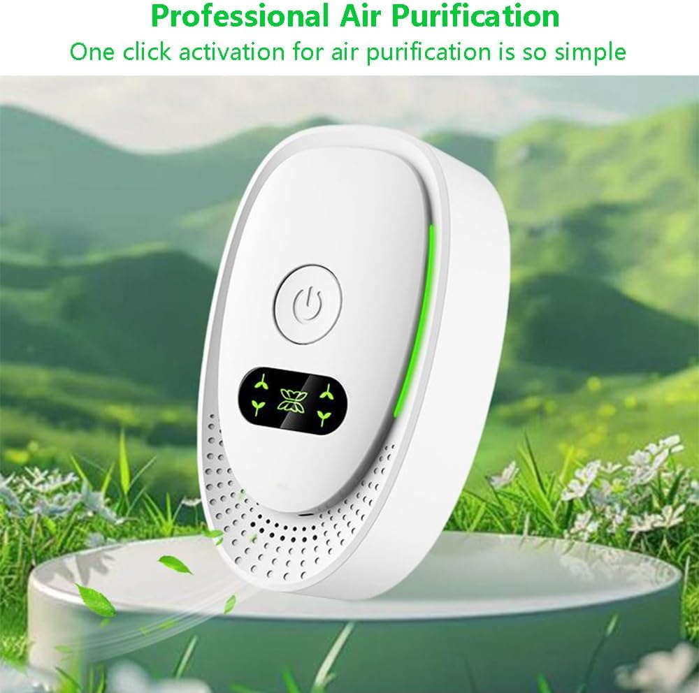 2PCS Plug-in Home Air Purifier — Portable Negative Ion Air Purifier with Silent Operation, Suitable for Bedrooms, Offices, Kitchens, and Bathrooms.
