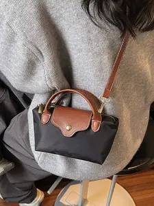 Nylon Small Dumpling Bag for Outdoors Shopping Daily Dates, Can Hold Phone Wallet Lipstick, Crossbody Shoulder Bag, Simple Plain Versatile, Lightweight Crossbody Bag