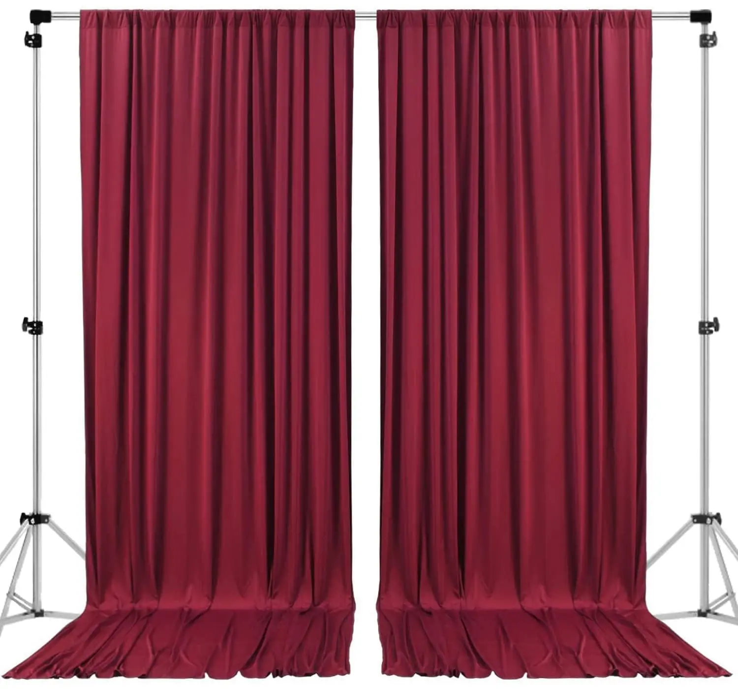 AK Trading CO. 10 feet x 10 feet IFR Polyester Backdrop Drapes Curtains Panels with 4" Rod Pockets (Rod Not Included) - Wedding Ceremony Party Home Window Decorations