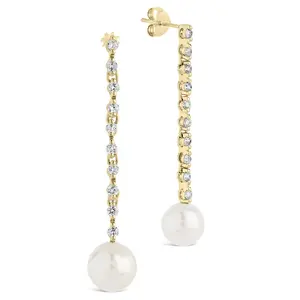 Blake Pearl Drop Stud Earrings