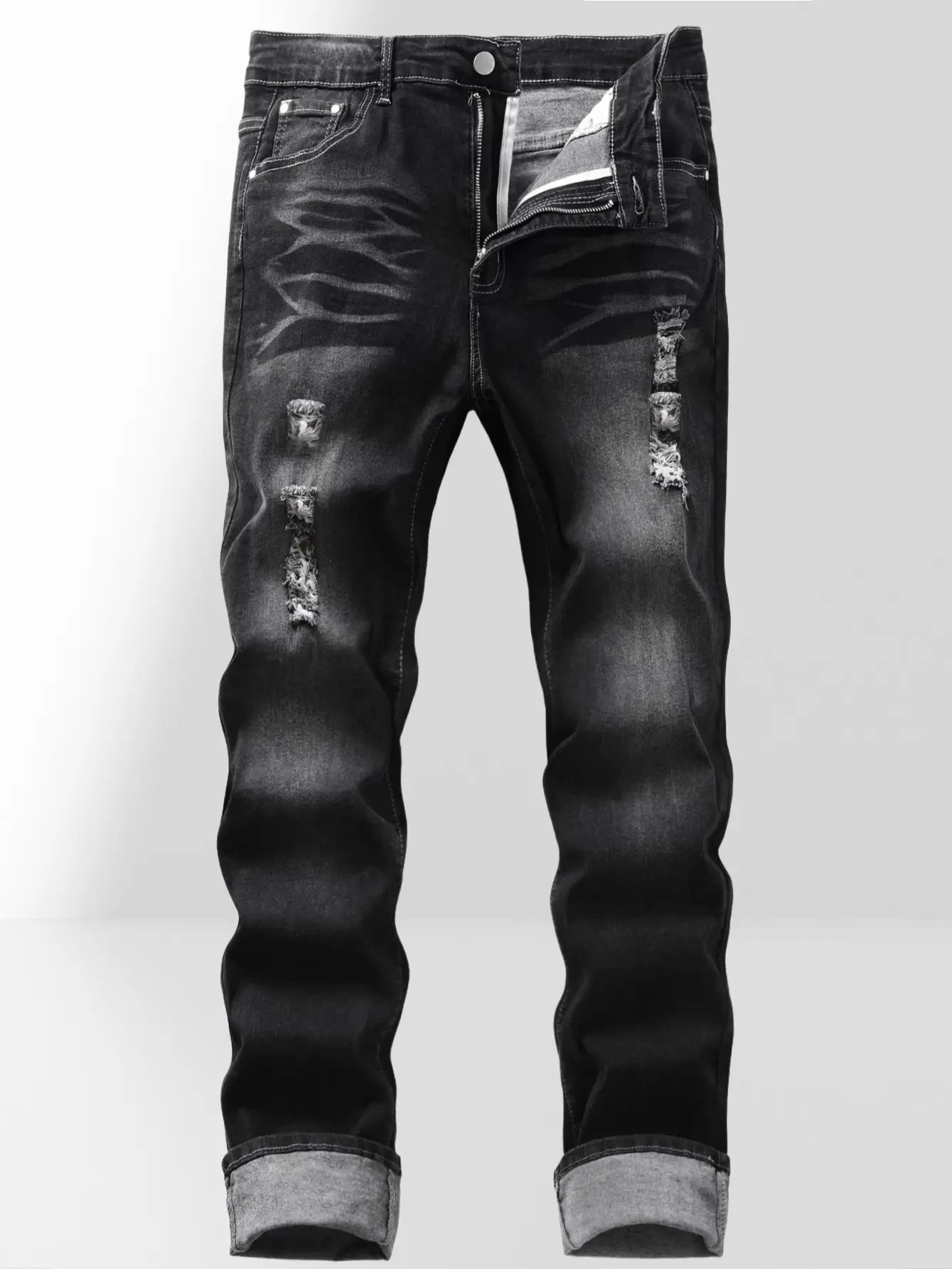 Men's slim fit s, 1 pair of men's s, men's skinny s, men's ripped s, stylish straight comfortable compression pants ripped s s black s with high street denim fashion skinny baggy men mens fashion deals wear havana z red Casual Jean Blazer Menswear