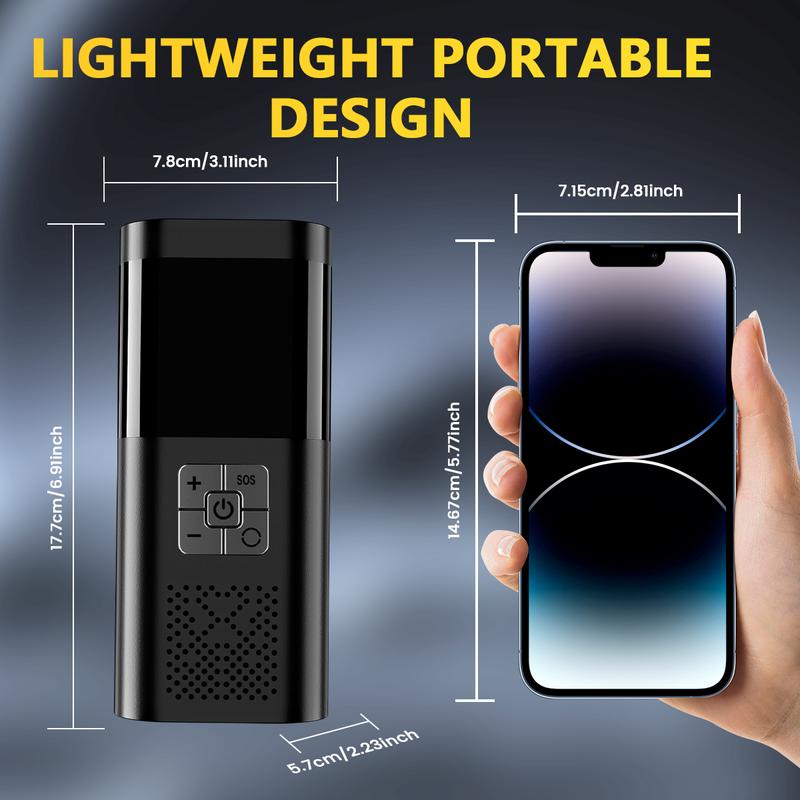 Portable Tire Inflator Air Compressor, Tire Inflator Tool,150psi Car Tyre Pump, LCD Pressure Display, Fast One-Button Smart Wireless Pump