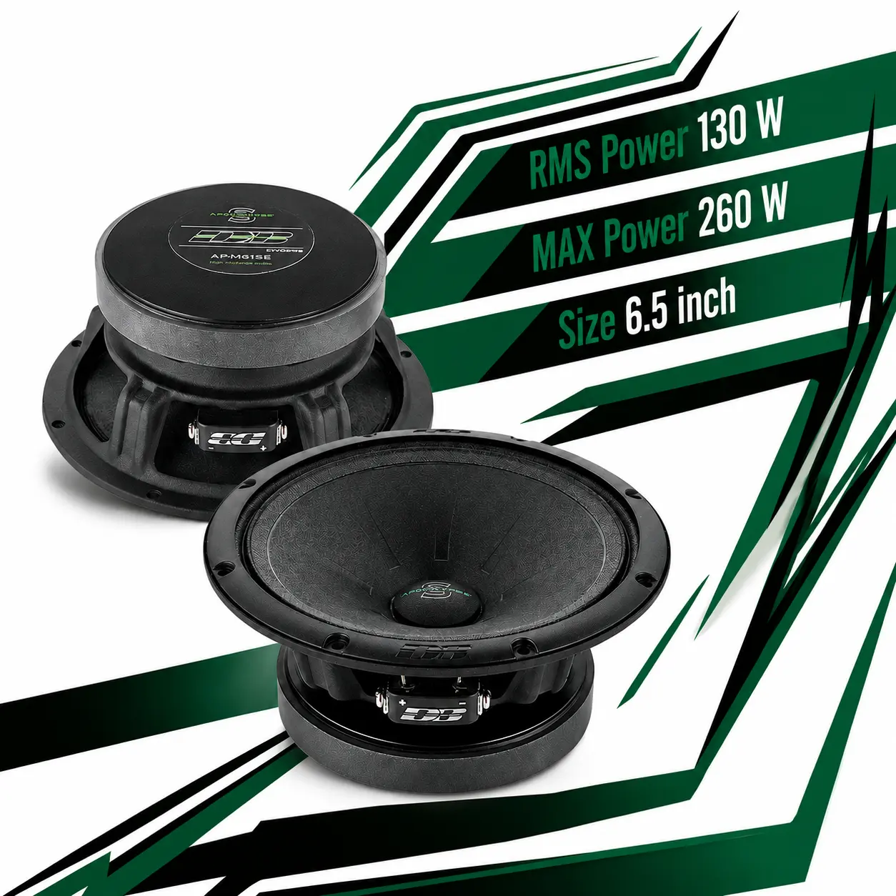 Apocalypse AP-M61SE 6.5" Mid-Range Car Speakers, Auto Accessories (Pair), Audios