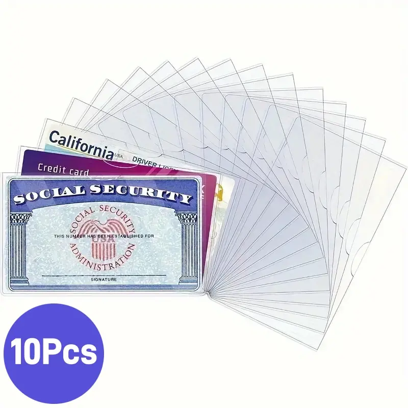medicare card holder protector sleeves 5 Pack - Medicare Card Holder Protector Sleeves - Clear Vinyl Credit Card  Covers