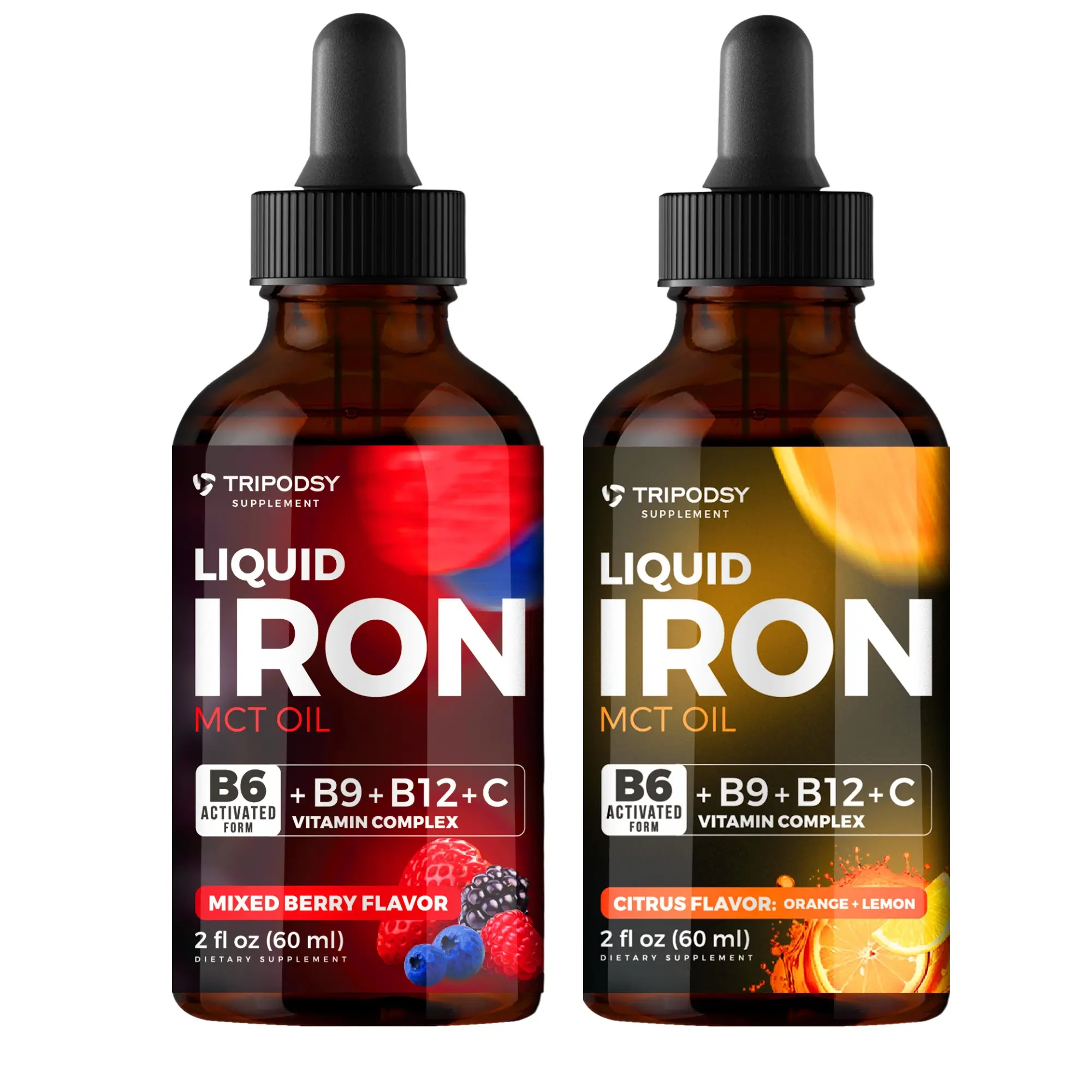Liquid Iron Supplements for Women and Men with B6 B9 B12 C, Iron Drops, Vitamin Iron for Anemia, Optimum Edible Healthcare Fitness Dietary