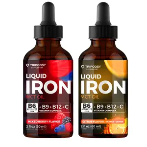 Liquid Iron Supplements for Women and Men with B6 B9 B12 C, Iron Drops, Vitamin Iron for Anemia, Optimum Edible Healthcare Fitness Dietary