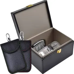 Faraday Box Key Fob Protector, RFID Signal Blocking Box, Faraday Box Signal Blocking Shielding Box for Car Key