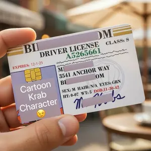 (2 Pack) Funny Cartoon Krab Debit Card Skin High-Quality Vinyl Decal Credit Card Cover Scratch-Resistant Water-Resistant Everyday Accessories