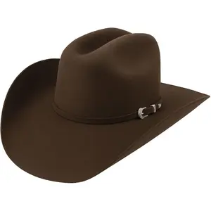 El Cattleman Handmade Cowboy Hat - 100X Bolivian Wool Felt, Premium Western Style, 4 5/8" Crown, 4" Brim, Classic Brown Color, Made in Mexico