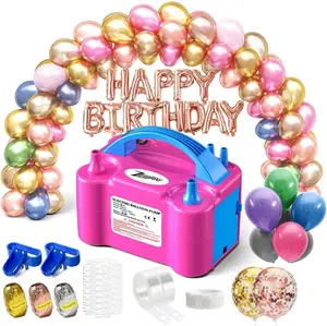 Balloon Pump - 110V 600W Dual Nozzle Balloon Inflator Pump with 113 accessories Decorations for