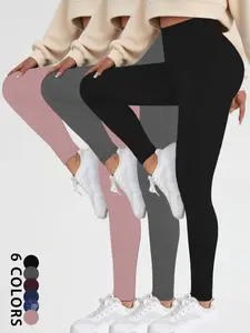 Women's 3-Pack Super Soft High Waisted Leggings, High Stretch Tummy Control, No-See-Through Design, Ideal for Workouts & Yoga, Comfortable Fit