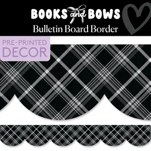 Plaid About You Bulletin Board Border | Books and Bows