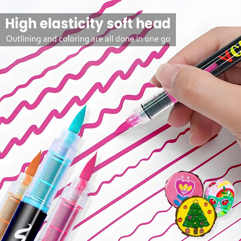 36 Color Acrylic Marker - Graffiti Pen Painting Set, Acrylic Paint Pen, Stroke Marker pen, Waterproof and Quick Drying, Stronger Coverage, Black Friday & Cyber Monday, Thanksgiving gifts, Christmas gifts