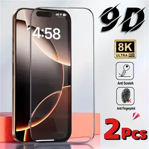 2 Pieces Tempered Glass for iPhone 17 17air 17Pro 17 Pro Max Full Screen Protector 9H HD Tempered Film Tempered Glass, Mobile Phone Screen Protector, HD Clarity, Shatterproof Film, High Quality Glass, Tempered Film, Mobile Phone Case, Smartphone Users