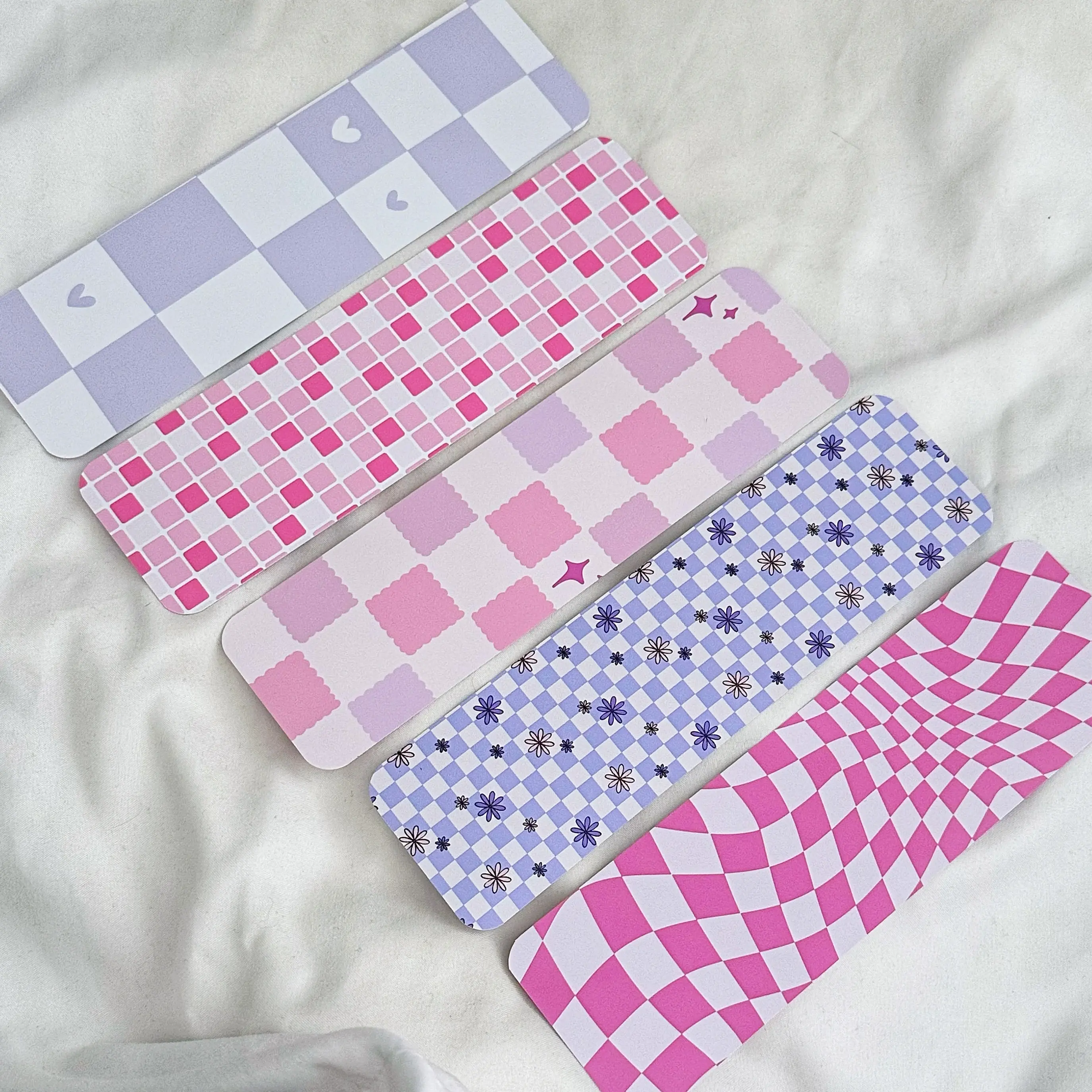 Lavender Pink Bookmarks | Bookish Merch | Decorative Bookmark cardstock bookmark