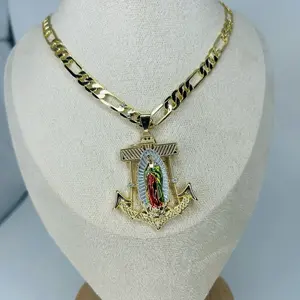 Ancla Religiosa Virgen-San judas Laminated gold jewelry  accessories