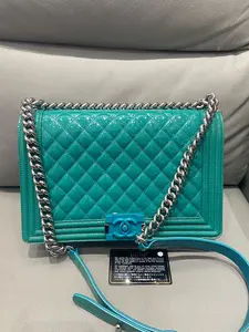 Pre-owned CHANEL Large Plexiglass Boy Bag