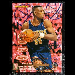 Fleer Dikembe Mutombo #44 1995-96 Denver Nuggets Basketball Card Collectible