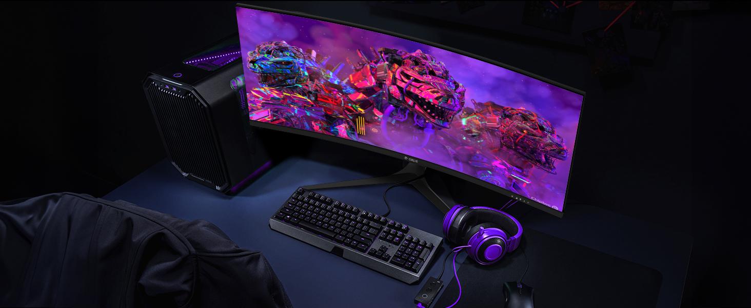 CRUA 30‑Inch 21:9 Ultrawide Curved Gaming Monitor, 2560x1080 FHD 200Hz VA 1500R Curvature, FreeSync 120% sRGB, HDMI 2.0 DP 1.4 3.5mm Audio Jack, 100x100 VESA for Gaming Movies Multitasking Office