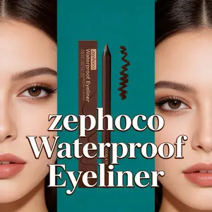 zephoco Waterproof Eyeliner (Chocolate Brown), Cosmetic Fine Tip Precise Thickness Control, Waterproof Sweatproof Long-Lasting Smudge-Proof, High Pigment Natural Smooth Glide Eye Liner Pencil